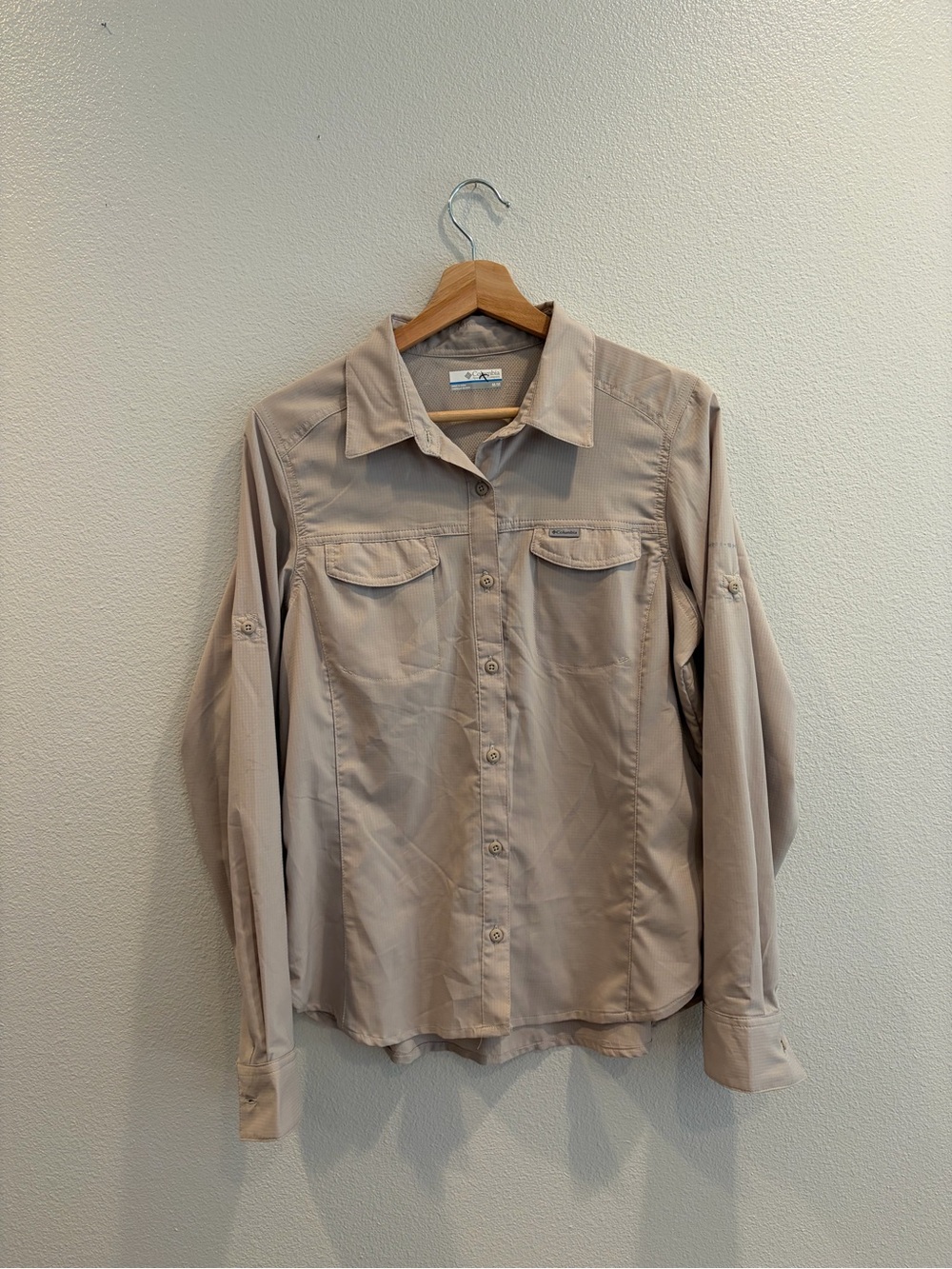 Columbia Tan Outdoor Button-Up Shirt